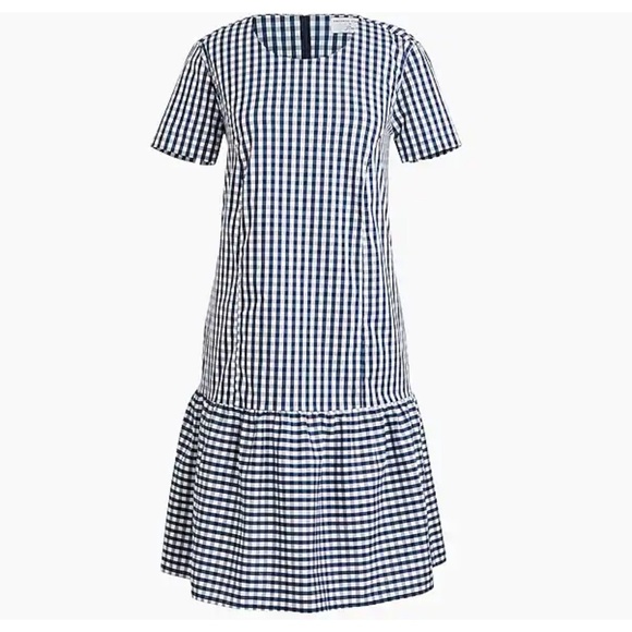 J. Crew x Universal Standard Gingham Poplin Dress - Picture 3 of 8